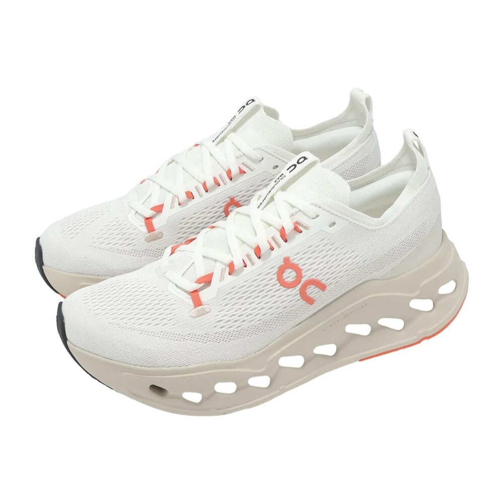 ON CLOUD MEN'S CLOUDSURFER MAX ATHLETIC SNEAKERS SZ 11 IVORY SALMON